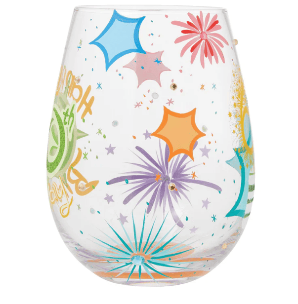 Lolita Happy 60th Stemless Wine Glass