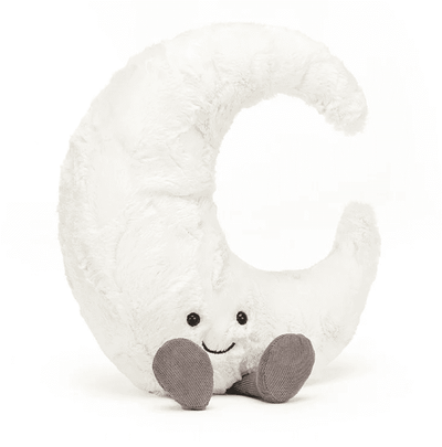 White crescent moon stuffed animal by Jellycat