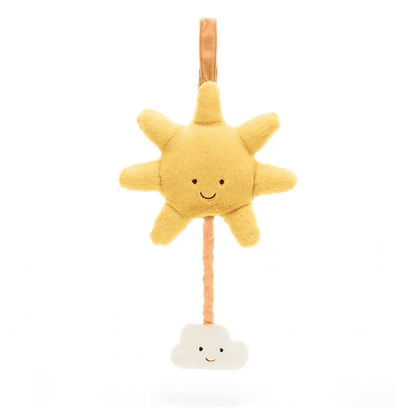 Yellow stuffed sun with cloud by Jellycat