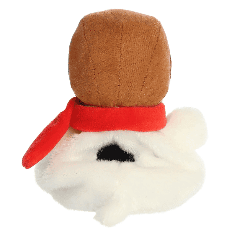 Flying Ace Palm Pal plush by Aurora, featuring Snoopy in his aviator gear as a soft, collectible pocket-sized Peanuts plush.