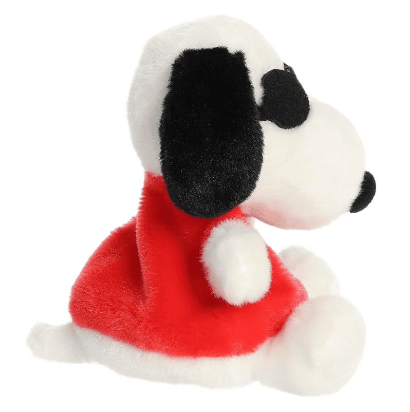 Joe Cool Palm Pal plush by Aurora featuring Snoopy in sunglasses, a pocket-sized collectible Peanuts character plush.