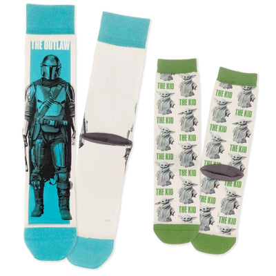 Star Wars: The Mandalorian™ and Grogu™ Adult and Child Novelty Crew Socks, Set of 2