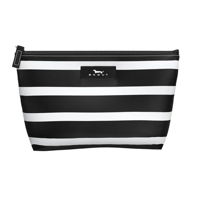Slim Twiggy makeup bag in Late Bloomer print with zip closure, compact design perfect for small items in purse or travel bag.