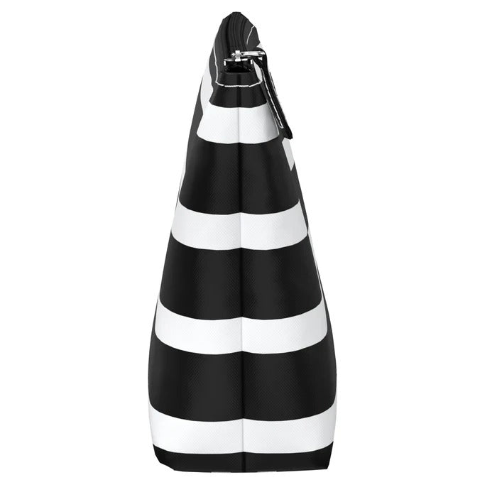 Slim Twiggy makeup bag in Late Bloomer print with zip closure, compact design perfect for small items in purse or travel bag.