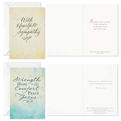 Simply Stated Boxed Religious Sympathy Cards Assortment, Pack of 12