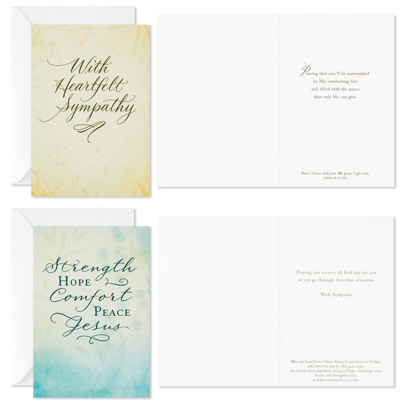 Simply Stated Boxed Religious Sympathy Cards Assortment, Pack of 12