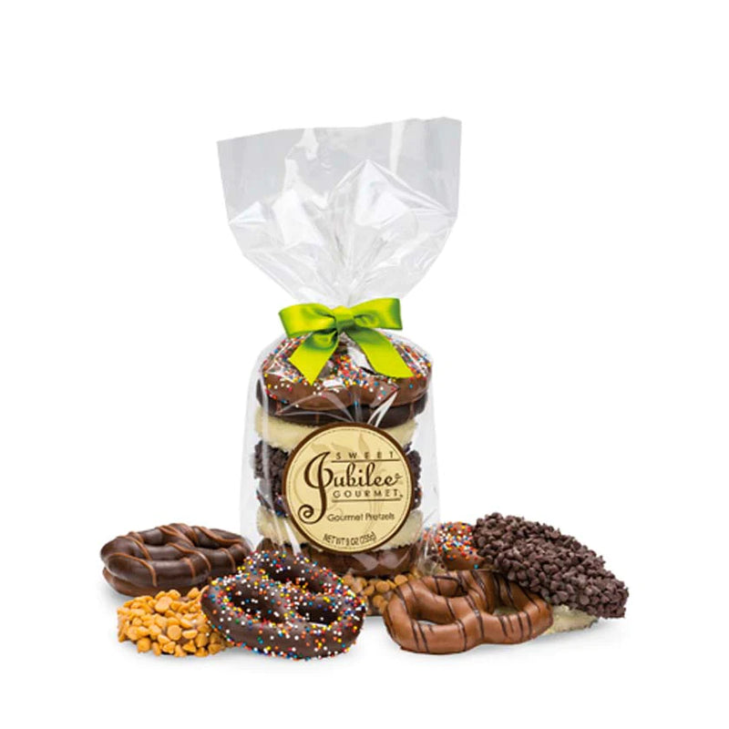 Spring Chocolate-Covered  Pretzel Twists Gift Bag (8-Pack)