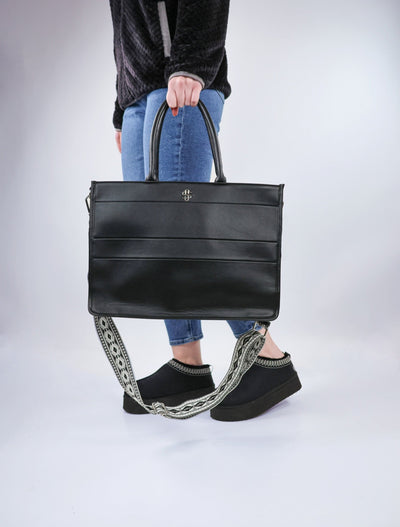 PU Leather Tote - Black