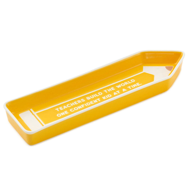 Teachers Yellow Pencil-Shaped Trinket Dish