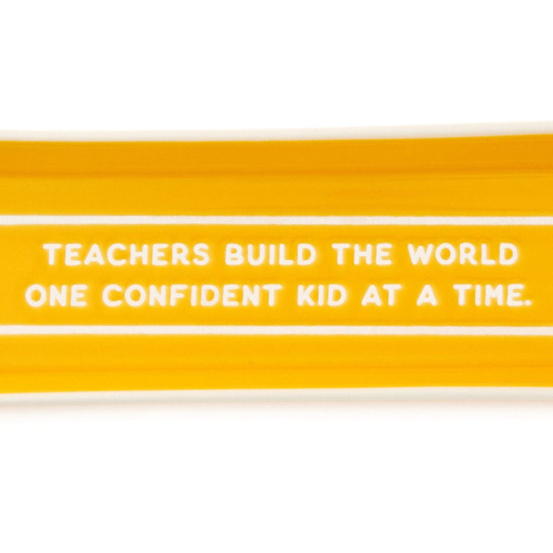 Teachers Yellow Pencil-Shaped Trinket Dish