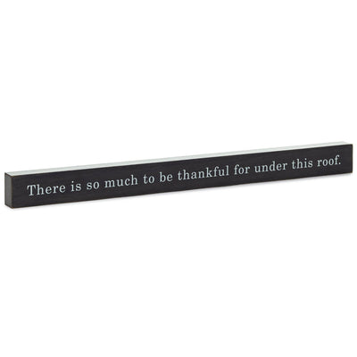 Under This Roof Wood Quote Sign, 23.5x2