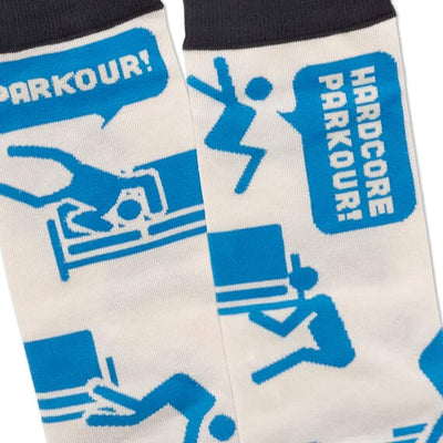 The Office Parkour Novelty Crew Socks