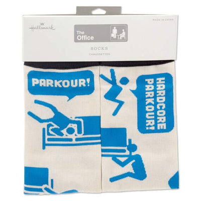 The Office Parkour Novelty Crew Socks