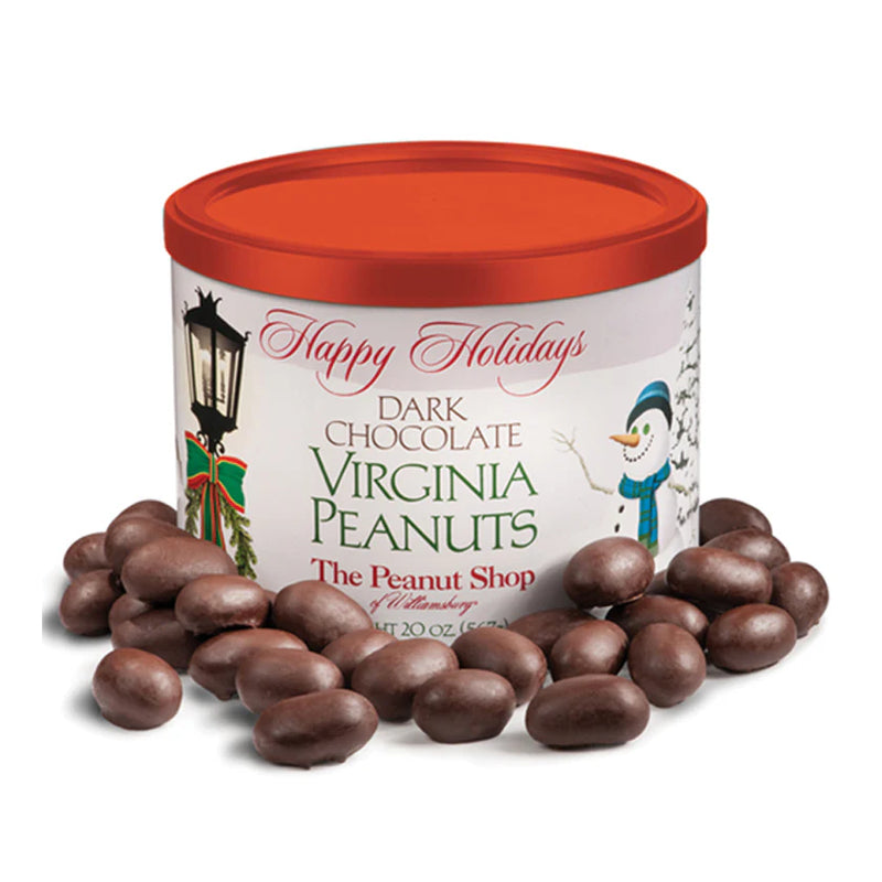 Holiday Snowfall Dark Chocolatey Virginia Peanuts 10 oz