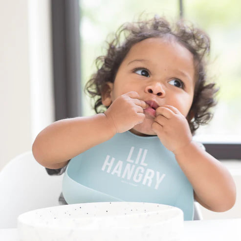 Colorful silicone baby bib with &