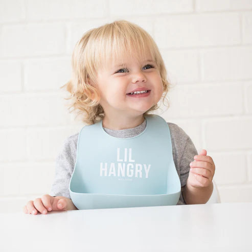 Colorful silicone baby bib with &
