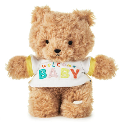 Welcome Baby Recordable Teddy Bear Stuffed Animal, 8.75"