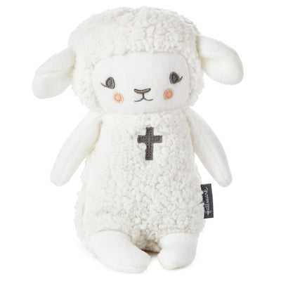 Hallmark plush lullaby lamb with embroidered cross and “Jesus Loves Me” music feature.