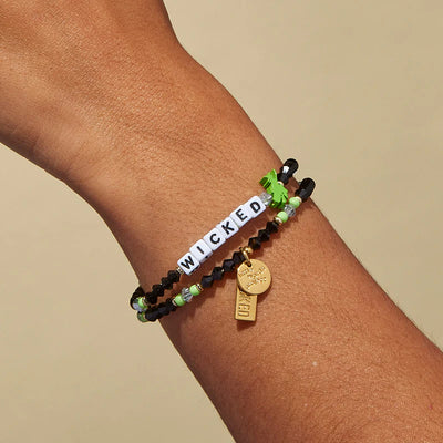 M/L bracelet with Wicked musical collector’s edition icon bead and gold-plated logo tag.


