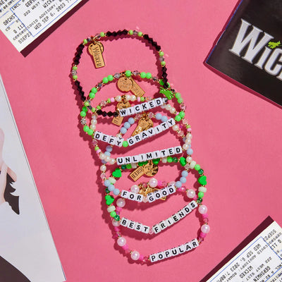 M/L bracelet with Wicked musical collector’s edition icon bead and gold-plated logo tag.

