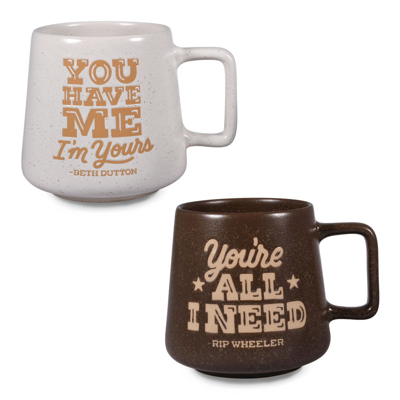Yellowstone Beth Dutton and Rip Wheeler Mugs, Set of 2