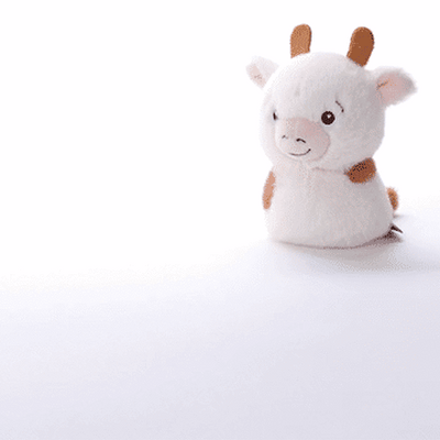 Zip-Along Cow Plush Toy