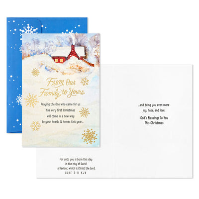 God's Blessings Religious Boxed Christmas Cards, Pack of 16
