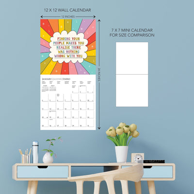 The Positive Calendar 12 x 12 Wall Calendar