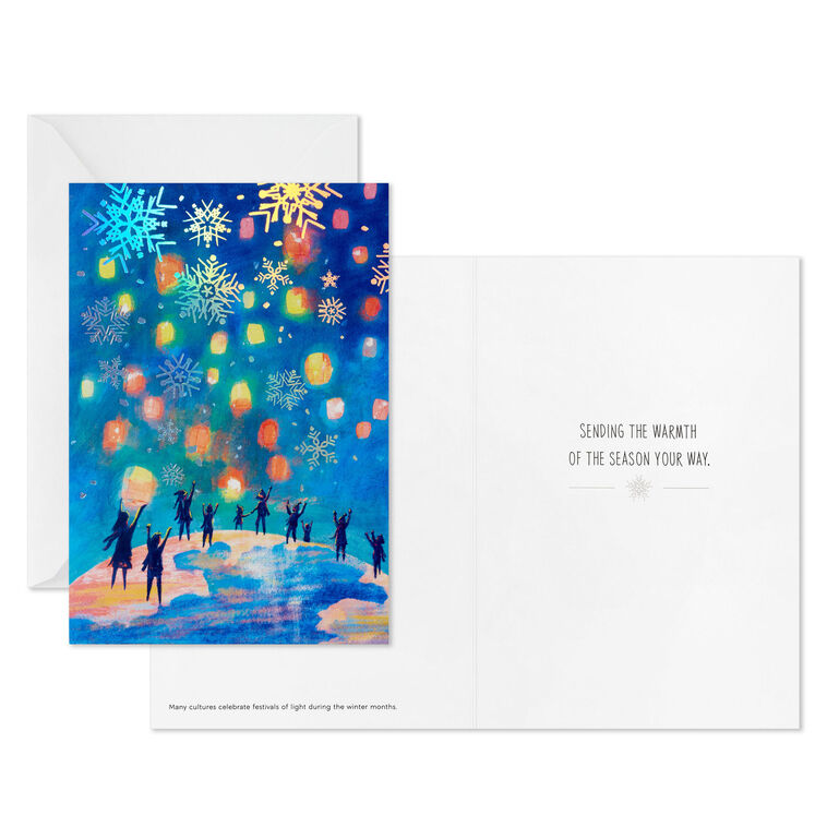 UNICEF Winter Lanterns Boxed Holiday Cards, Pack of 12