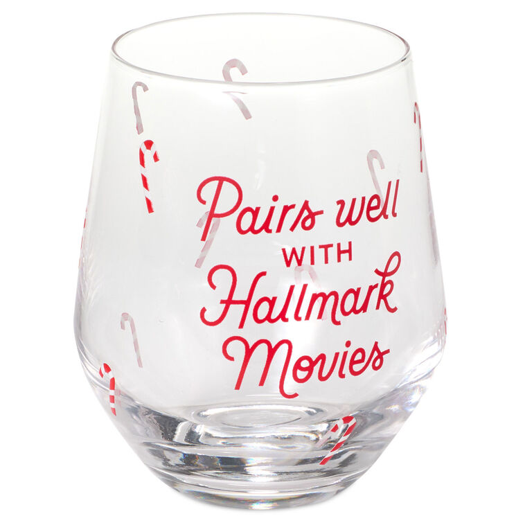 Hallmark Channel Pairs Well With Hallmark Movies Stemless Wine Glass, 14.5 oz
