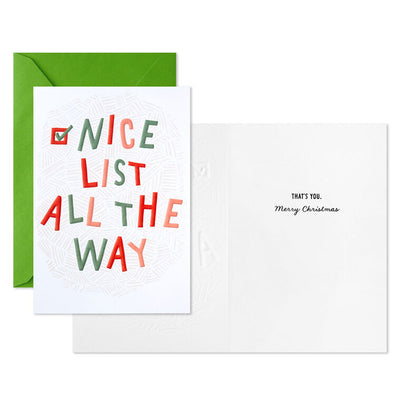 Nice List All the Way Boxed Christmas Cards, Pack of 5