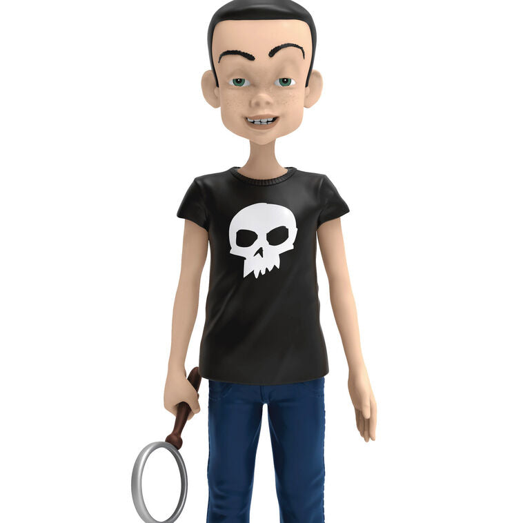 Sid Phillips Toy Story ornament, Hallmark Keepsake 2025, boy with black skull shirt holding magnifying glass, Disney Pixar collectible.