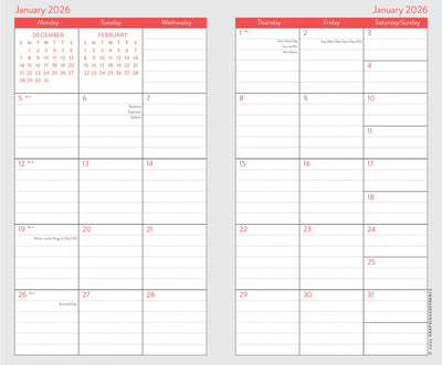 Typographic 2-Year Pocket Planner