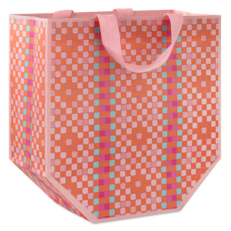 10.3" Diamond Weave Pattern Large Gift Bag