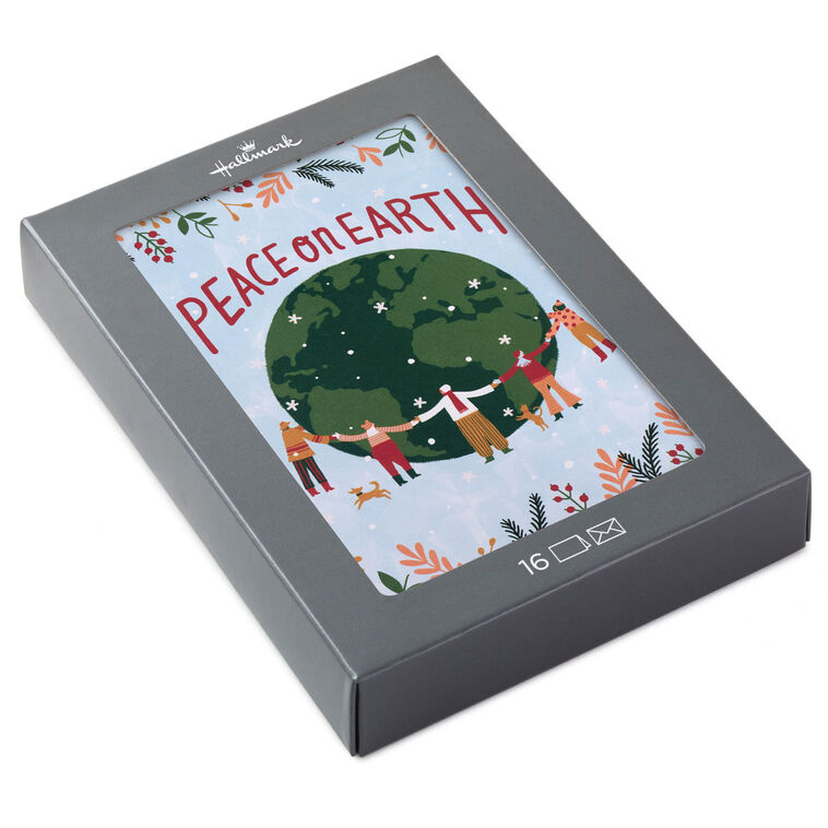 Peace on Earth Boxed Christmas Cards, Pack of 16