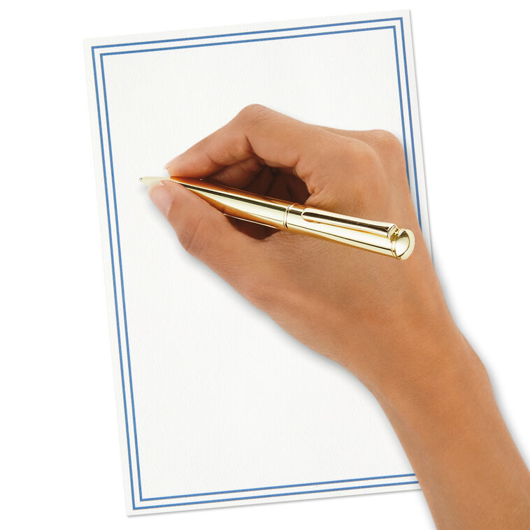 Double Blue Border Stationery Set, Box of 20