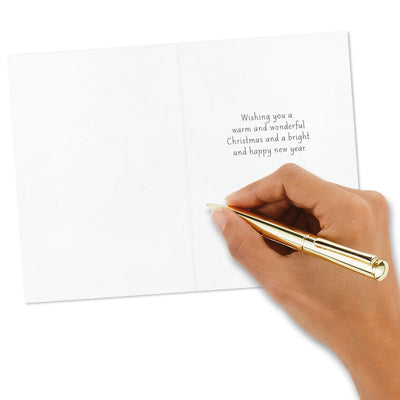 Elegant Evergreen With Star Packaged Christmas Cards, Set of 5