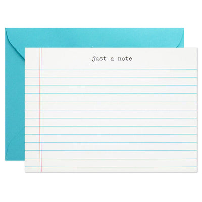 School Fun Flat Note Cards in Caddy, Box of 40