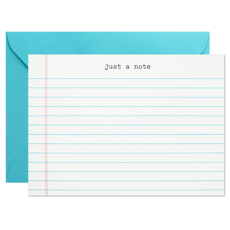 School Fun Flat Note Cards in Caddy, Box of 40