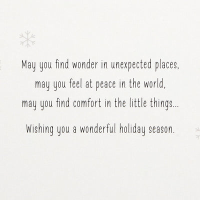 UNICEF Geometric Christmas Village on Blue Boxed Christmas Cards, Pack of 12