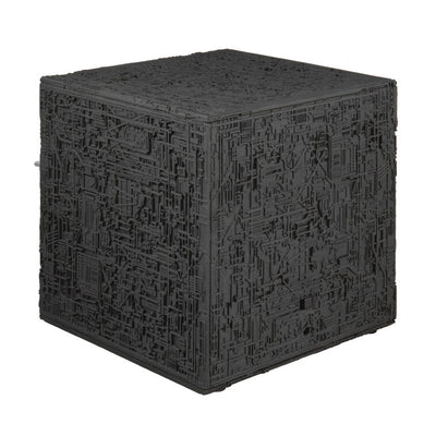 Star Trek tabletop decoration with Borg cube lit up in green from The Next Generation with light and sound features
