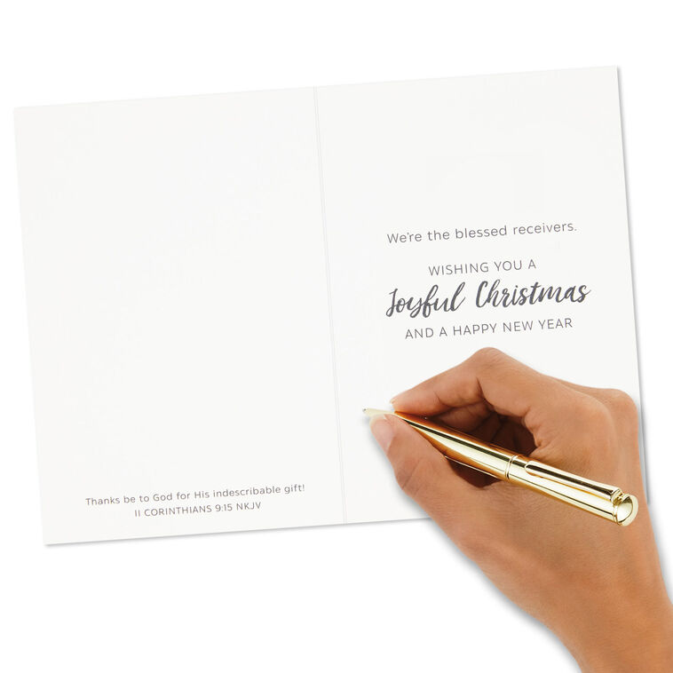 Jesus Is the Gift Religious Boxed Christmas Cards, Pack of 16