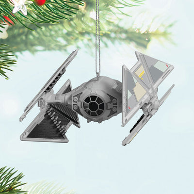 Mini TIE Avenger ornament, gray Galactic Empire starfighter from Star Wars Andor, Hallmark Keepsake collectible Christmas ship
