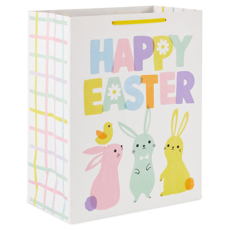 13" Happy Easter With Pastel Bunnies Large Gift Bag by Hallmark