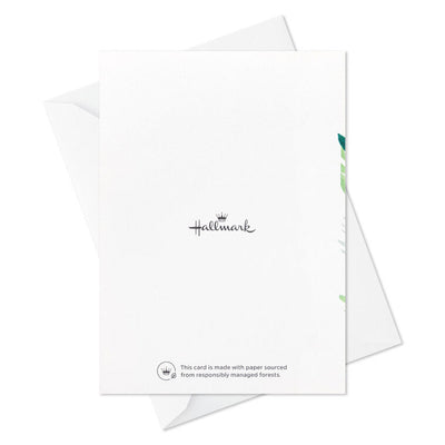 Sympathy cards with green fern border and gold foil thank you message, includes 10 blank cards and envelopes for loss or condolence notes
