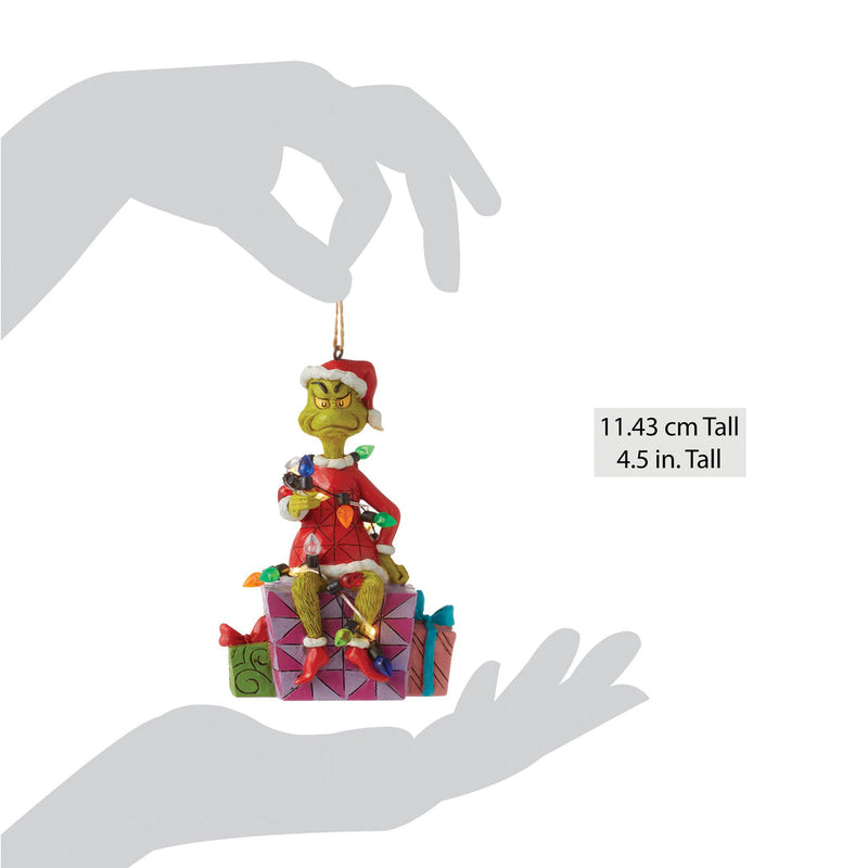 Grinch Wrapped in Lights Ornament