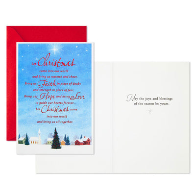 Country Church Scene Boxed Christmas Cards, Pack of 40