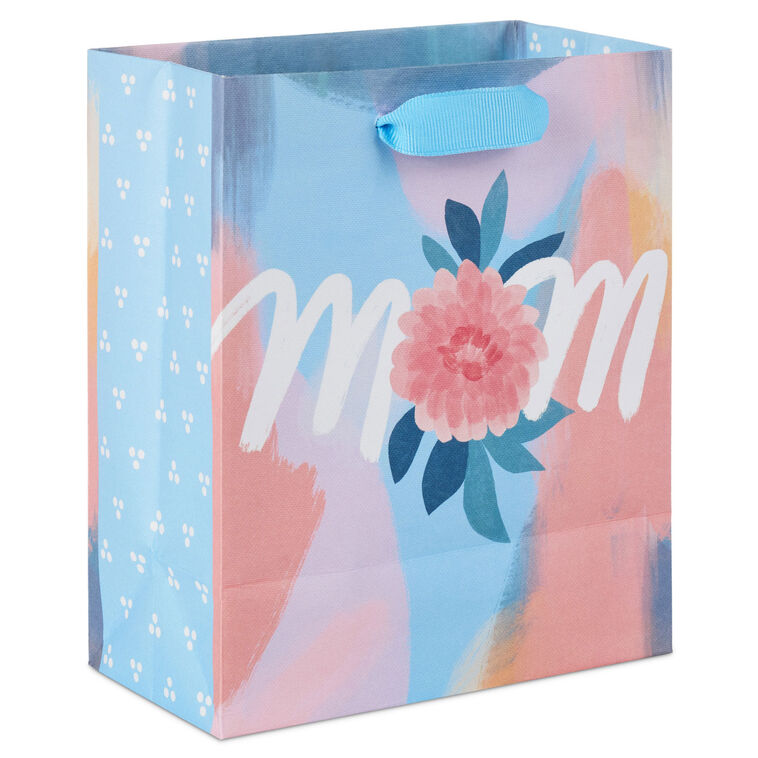 6.5" Pastel Brushstrokes Small Gift Bag for Mom