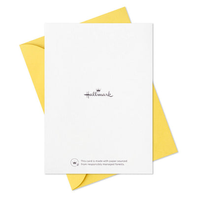 Green thank-you cards with white daisies and yellow smiley centers in a gray box with matching envelopes, pack of 10
