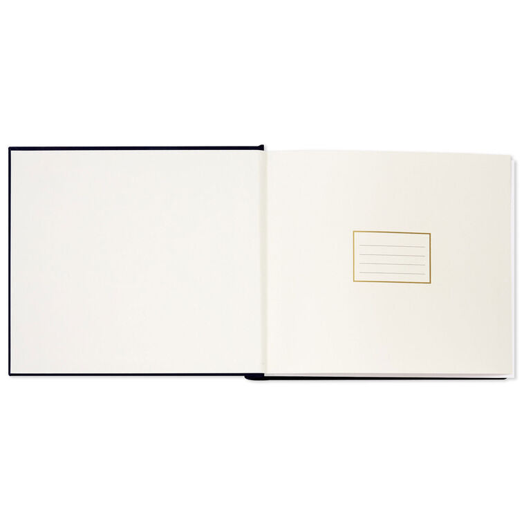 Best Day Ever Gold on Navy Linen Photo Album